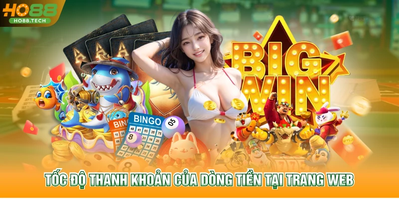 Tốc độ thanh khoản của dòng tiền tại trang web.